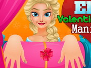 Elsa Valentines Day Manicure