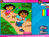 Dora and Diego Adventure Coloring 2