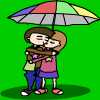 Gra Całowanie W Deszczu
